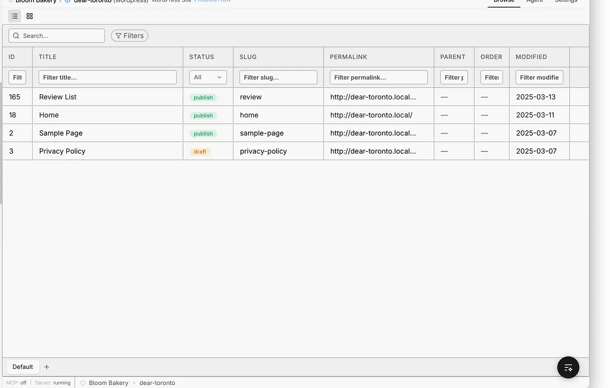 Pages, inline-editable